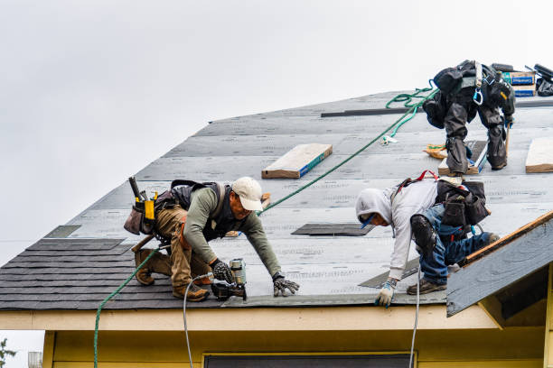 Professional Gutter Installation technician working in Hopewell, NJ